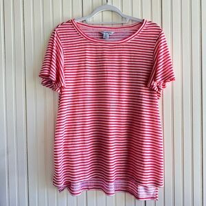 Tommy Bahama Womens Ashby Isles Striped Modal Blend Short Sleeve Tee Size Large